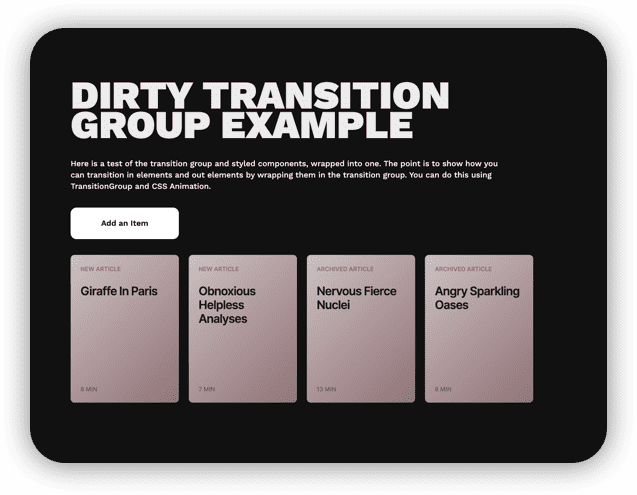 the test application